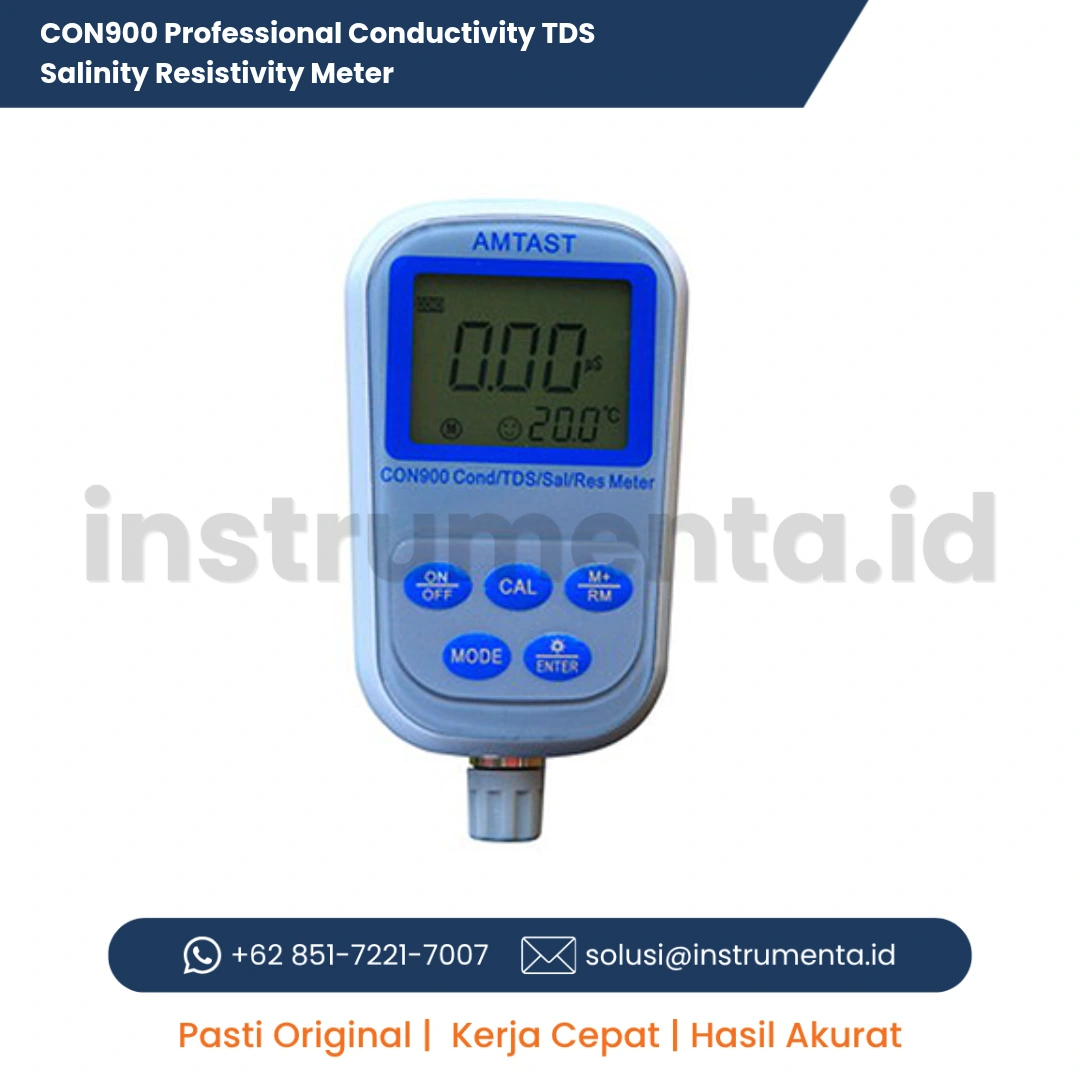 Official Supplier CON900 Professional Conductivity TDS Salinity Resistivity Meter Alat Ukur Kualitas Air Multiparameter
